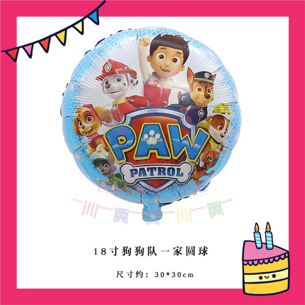 ParteeTime Kids Cute Cartoon Themed Foil Balloon Birthday Party Decoration Foil Belon Tema Kartun Parti Hari Jadi Hiasan