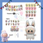 ParteeTime Kids Birthday Party Celebration Decoration Set Labubu 4 in 1 Banner Balloon Cake Cupcake Topper