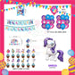 ParteeTime Kids Birthday Party Celebration Decoration Set My Little Pony 4 in 1 Hiasan Majlis Sambutan Hari Jadi Kanak