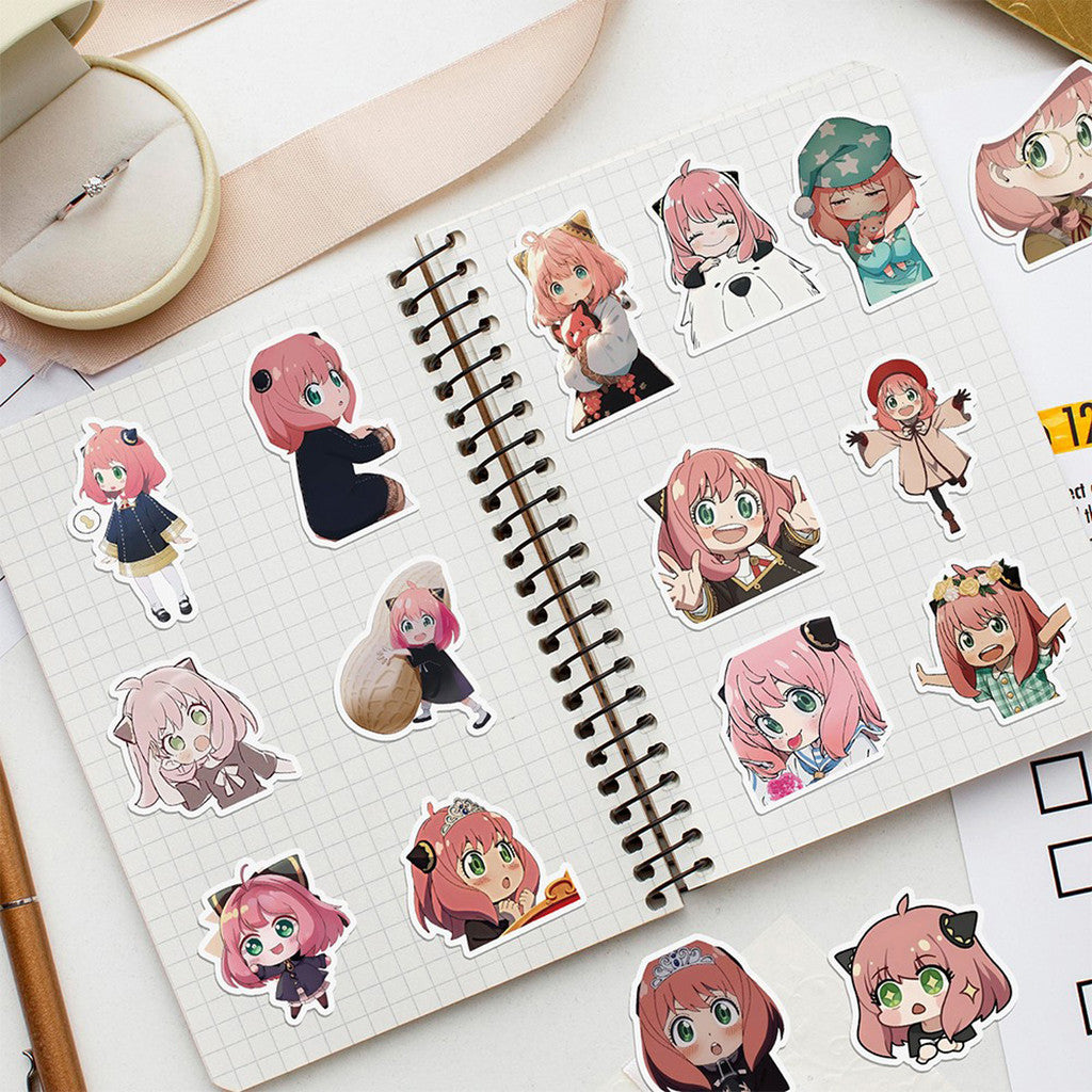 ParteeTime Kids 50pcs 100pcs Cute Cartoon Waterproof Vinyl Sticker for Water Bottle Laptops Computer Desk Helmet Bicycle