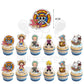 ParteeTime Kids One Piece Birthday Theme Decorations Party Balloon Banners Hang Swirls Backdrop Tablecloth Cake Topper