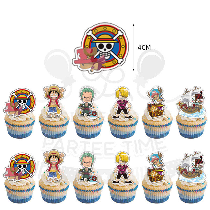 ParteeTime Kids One Piece Birthday Theme Decorations Party Balloon Banners Hang Swirls Backdrop Tablecloth Cake Topper