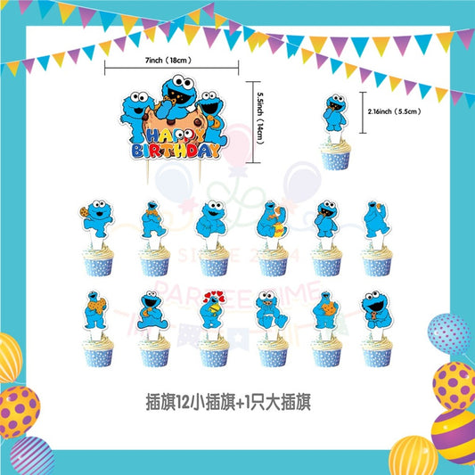 ParteeTime Kids Birthday Party Celebration Decoration Set Cookies 4 in 1 Majlis Sambutan Hiasan Hari Jadi Kanak-Kanak