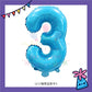 ParteeTime Blue Digital Foil Ballon 16 Inch 0 Number Balloon Birthday Party Foil Balloons Vibrant Shiny Decorations