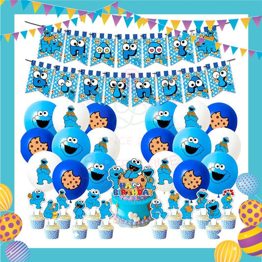 ParteeTime Kids Birthday Party Celebration Decoration Set Cookies 4 in 1 Majlis Sambutan Hiasan Hari Jadi Kanak-Kanak
