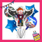 ParteeTime Kids Roblox Birthday Theme Decorations Party Balloon Banners Hang Swirls Backdrop Tablecloth Cake Topper