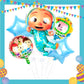 ParteeTime Kids Birthday Party Celebration Decoration Set Baby Blue 4 in 1 Majlis Sambutan Hari Jadi Kanak-Kanak
