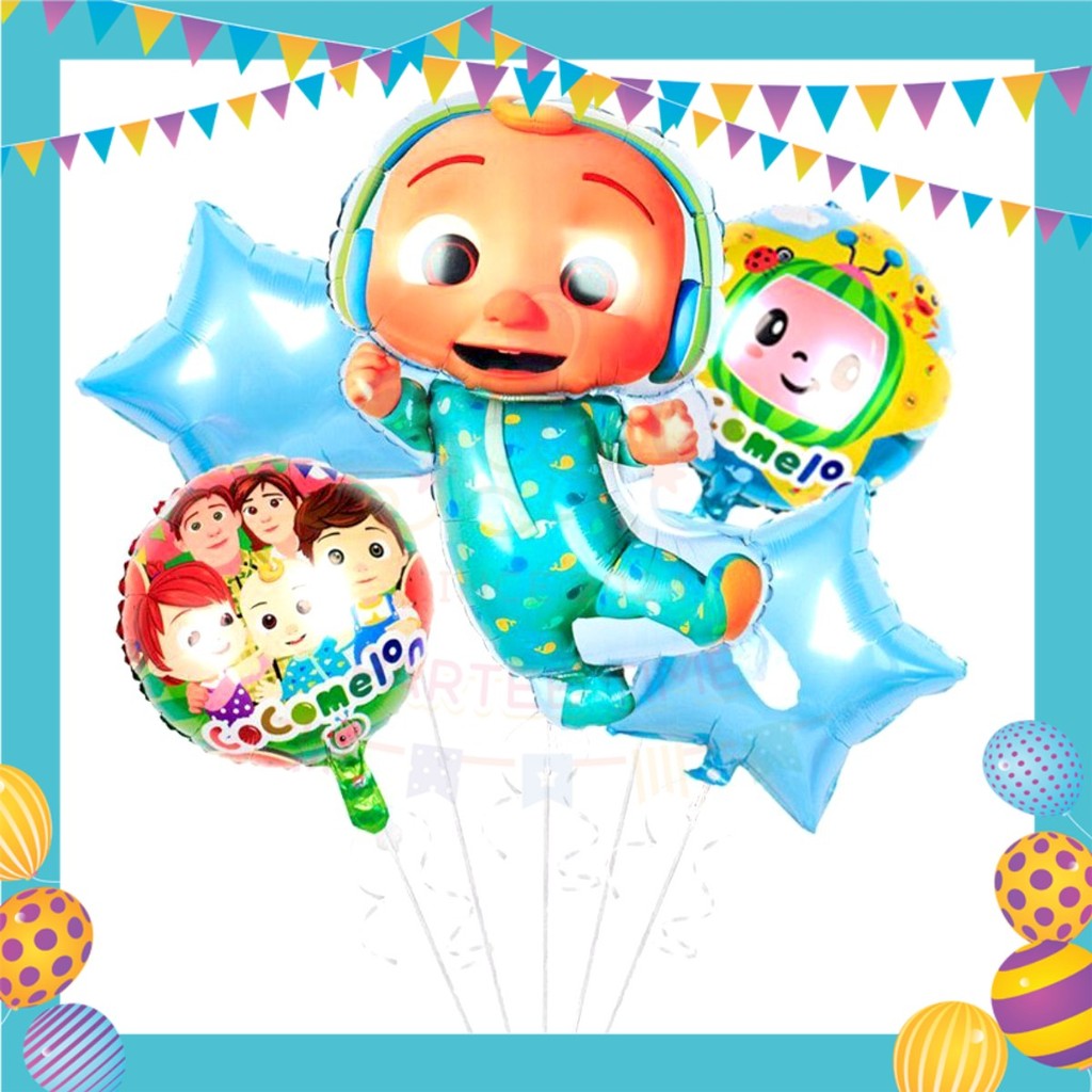 ParteeTime Kids Birthday Party Celebration Decoration Set Baby Blue 4 in 1 Majlis Sambutan Hari Jadi Kanak-Kanak