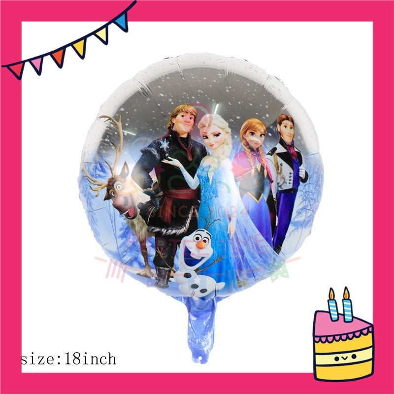 ParteeTime Kids Elsa Gabby Barbie Themed Foil Balloon Birthday Party Decoration Tema Foil Belon Hari Jadi Hiasan