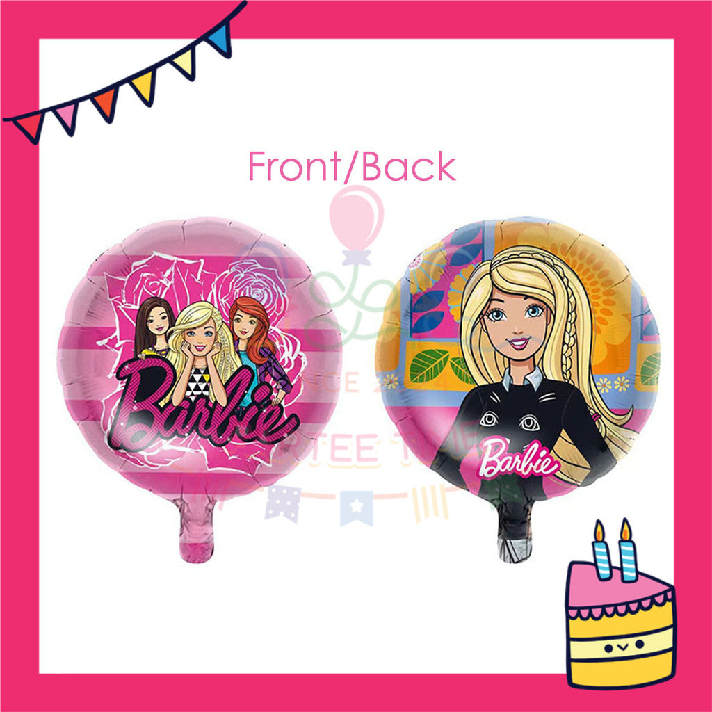 ParteeTime Kids Elsa Gabby Barbie Themed Foil Balloon Birthday Party Decoration Tema Foil Belon Hari Jadi Hiasan