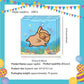ParteeTime Kids Capybara Theme Decoration Birthday Party Supplies Banners Backdrop Sambutan Hari Jadi Hiasan Kanak-Kanak