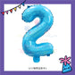 ParteeTime Blue Digital Foil Ballon 16 Inch 0 Number Balloon Birthday Party Foil Balloons Vibrant Shiny Decorations