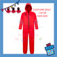 ParteeTime Kids Adult Costume Cosplay Jumpsuit Square Round Triangle Mask Full Halloween Baju Kostume Kanak-Kanak