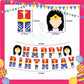 ParteeTime Kids Birthday Party Celebration Decoration Set Wonder Woman 4 in 1 Sambutan Hiasan Hari Jadi Kanak-Kanak