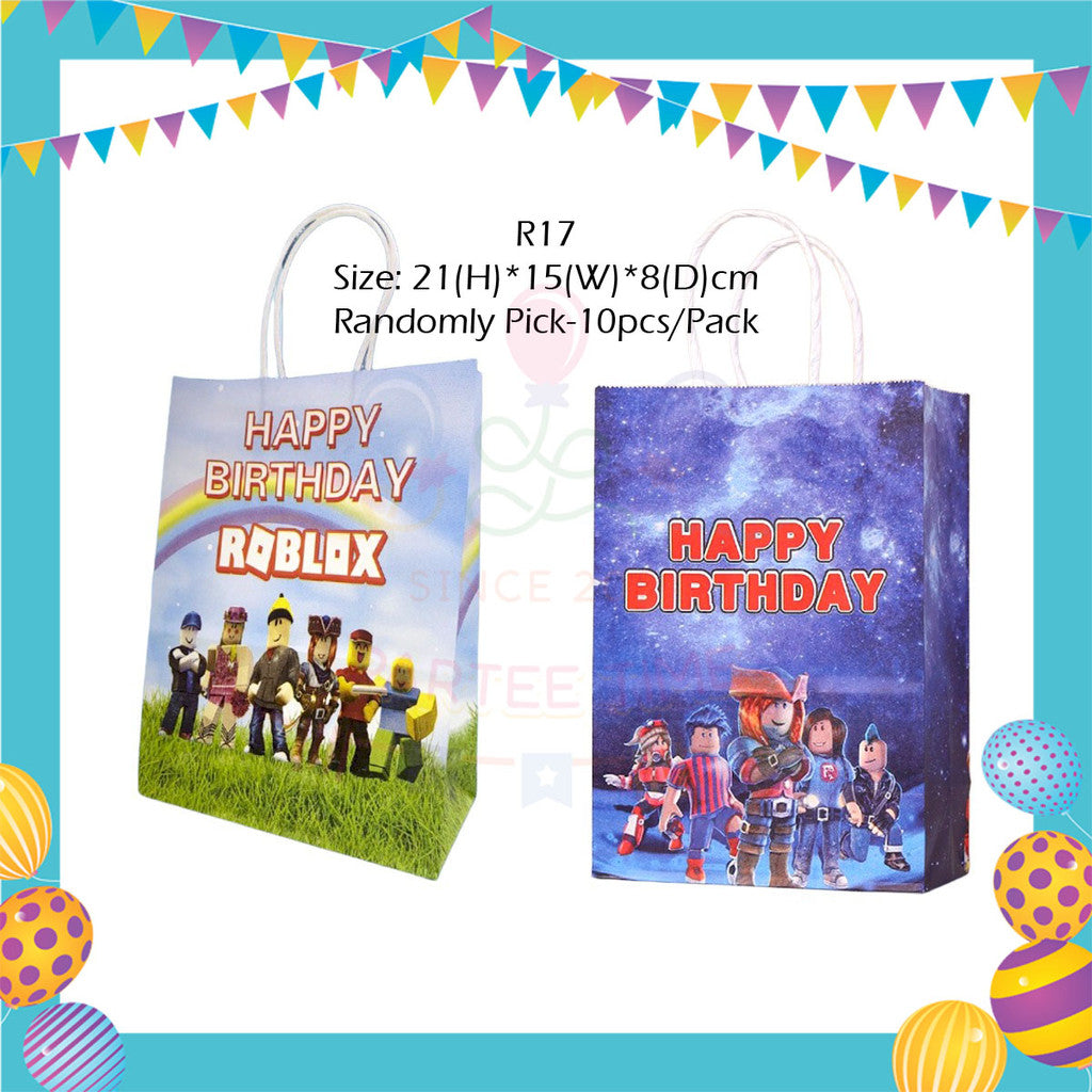 ParteeTime Kids Birthday Party Celebration Decoration Set Roblox 4 in 1 Hiasan Majlis Sambutan Hari Jadi Kanak-Kanak