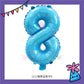 ParteeTime Blue Digital Foil Ballon 16 Inch 0 Number Balloon Birthday Party Foil Balloons Vibrant Shiny Decorations