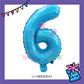 ParteeTime Blue Digital Foil Ballon 16 Inch 0 Number Balloon Birthday Party Foil Balloons Vibrant Shiny Decorations