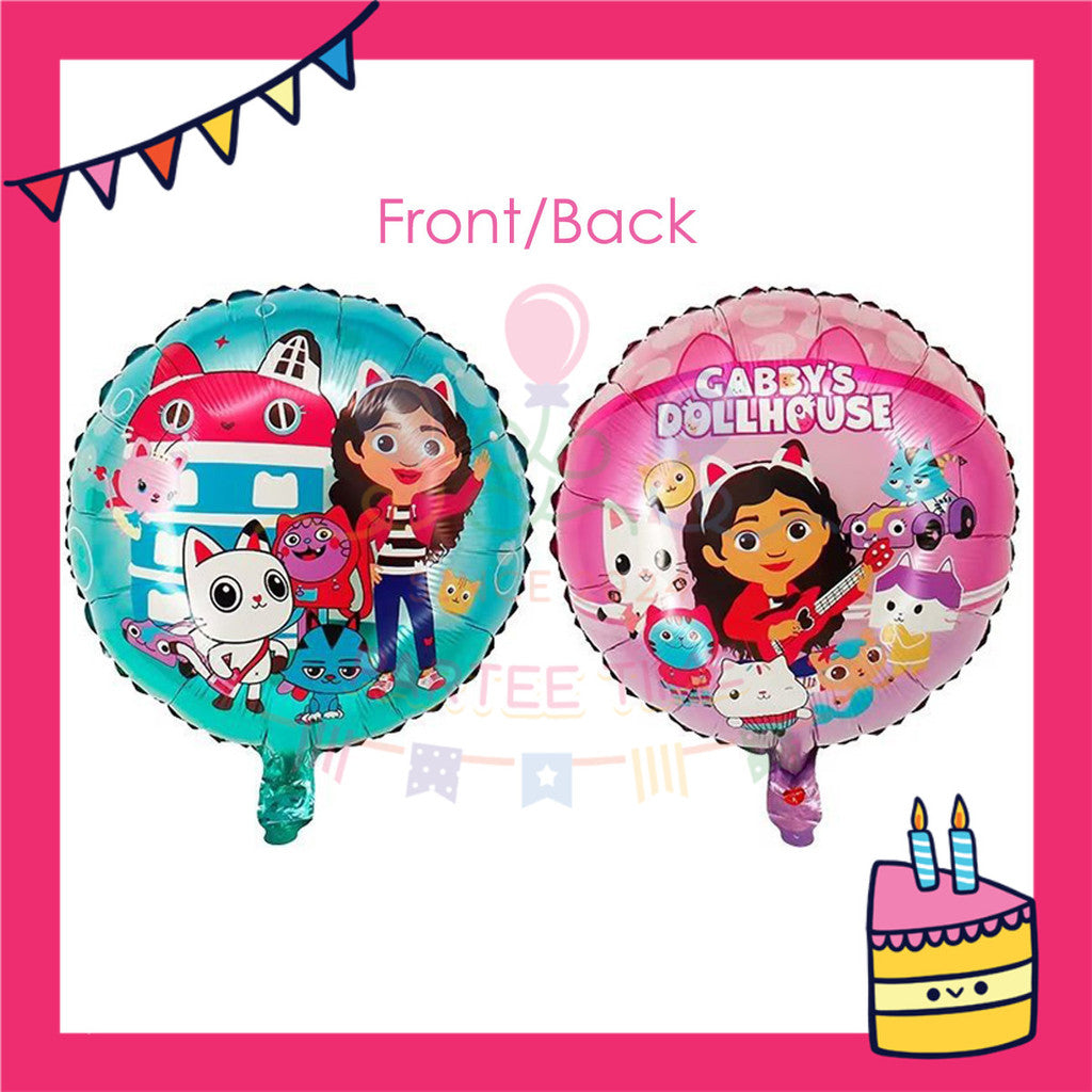 ParteeTime Kids Elsa Gabby Barbie Themed Foil Balloon Birthday Party Decoration Tema Foil Belon Hari Jadi Hiasan