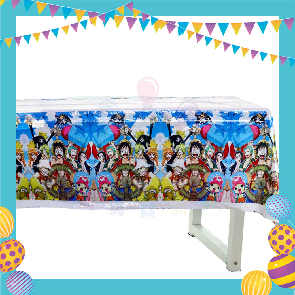 ParteeTime Kids One Piece Birthday Theme Decorations Party Balloon Banners Hang Swirls Backdrop Tablecloth Cake Topper