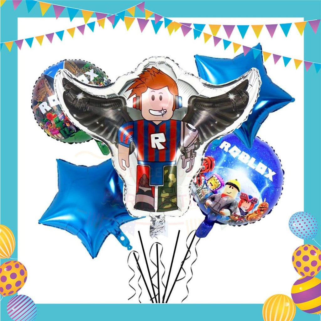 ParteeTime Kids Birthday Party Celebration Decoration Set Roblox 4 in 1 Hiasan Majlis Sambutan Hari Jadi Kanak-Kanak