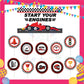 ParteeTime Kids Birthday Party Celebration Decoration Set Racing Car 4 in 1 Majlis Sambutan Hari Jadi Kanak-Kanak