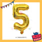 ParteeTime Gold Digital Foil Ballon 16 Inch 0 Number Balloon Birthday Party Foil Balloons Vibrant Shiny Decorations