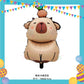 ParteeTime Kids Capybara Theme Decoration Birthday Party Supplies Banners Backdrop Sambutan Hari Jadi Hiasan Kanak-Kanak
