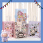 ParteeTime Birthday Kids 1pcs Labubu Party Favor Gift Bags with Handle Paper Bag Doorgift Packaging Goodies Bag Gift