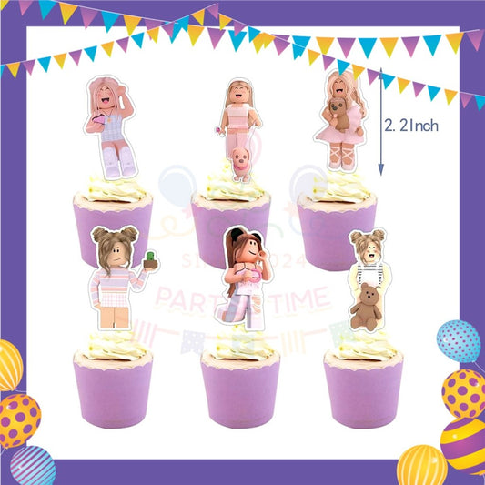 ParteeTime Kids Birthday Party Celebration Decoration Set Roblox Girl 4 in 1 Majlis Sambutan Hari Jadi Kanak-Kanak