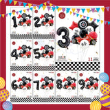 ParteeTime Kids Number 0-9 Birthday Party Decoration 11pcs Set Foil Balloon Set Belon Hiasan Parti Hari Jadi Kanak-Kanak