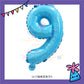 ParteeTime Blue Digital Foil Ballon 16 Inch 0 Number Balloon Birthday Party Foil Balloons Vibrant Shiny Decorations