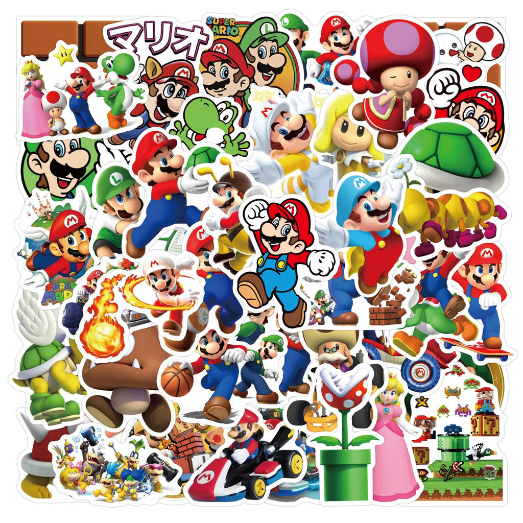 ParteeTime Kids 50pcs 100pcs Cute Cartoon Waterproof Vinyl Sticker for Water Bottle Laptops Computer Desk Helmet Bicycle
