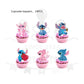 ParteeTime Kids Stitch Theme Decorations Kids Birthday Party Balloon Banners Hang Swirls Backdrop Tablecloth Cake Topper