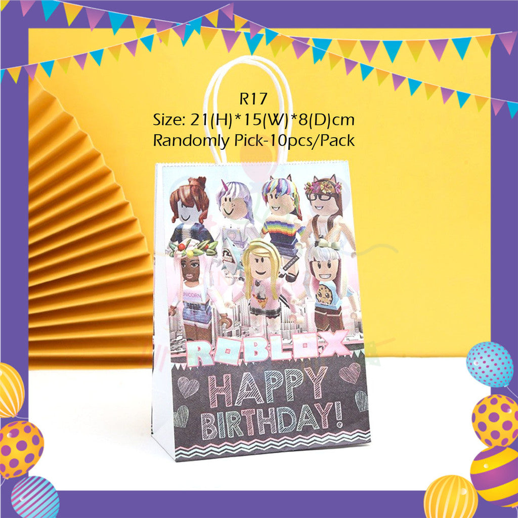 ParteeTime Kids Birthday Party Celebration Decoration Set Roblox Girl 4 in 1 Majlis Sambutan Hari Jadi Kanak-Kanak