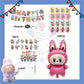 ParteeTime Kids Birthday Party Celebration Decoration Set Labubu 4 in 1 Banner Balloon Cake Cupcake Topper