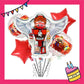 ParteeTime Kids Roblox Birthday Theme Decorations Party Balloon Banners Hang Swirls Backdrop Tablecloth Cake Topper