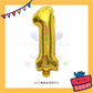 ParteeTime Gold Digital Foil Ballon 16 Inch 0 Number Balloon Birthday Party Foil Balloons Vibrant Shiny Decorations
