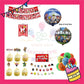 ParteeTime Kids Birthday Party Celebration Decoration Set Roblox Red 4 in 1 Hiasan Majlis Sambutan Hari Jadi Kanak-Kanak