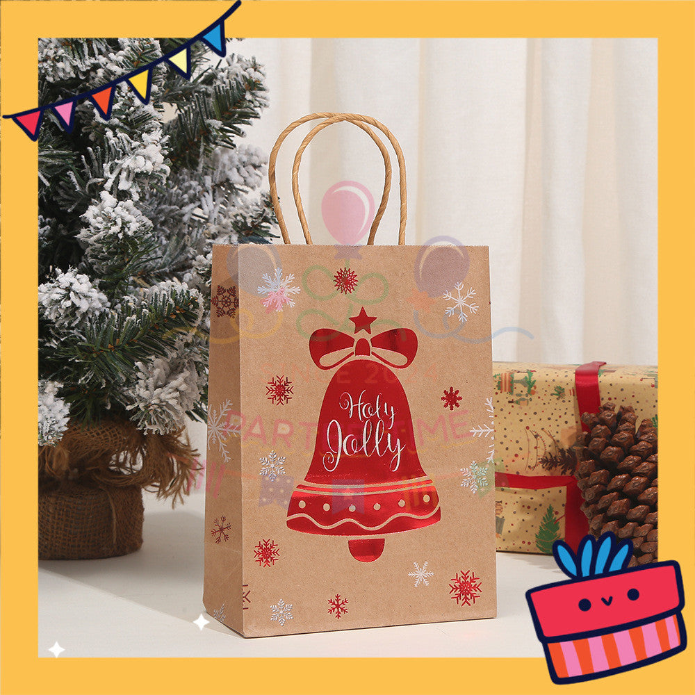 ParteeTime Birthday Kids 1pcs Christmas Party Favor Gift Bags with Handle Paper Bag Doorgift Packaging Goodies Bag Gift