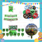 ParteeTime Kids Birthday Party Celebration Decoration Set Minecraft Steve 4 in 1 Majlis Sambutan Hari Jadi Kanak-Kanak