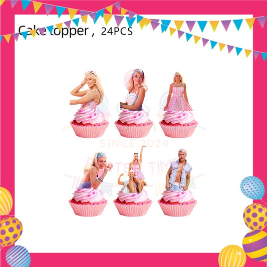 ParteeTime Kids Birthday Party Celebration Decoration Set Barbie 4 in 1 Hiasan Majlis Sambutan Hari Jadi Kanak-Kanak