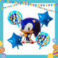 ParteeTime Kids Birthday Party Celebration Decoration Set New Sonic 4 in 1 Hiasan Majlis Sambutan Hari Jadi Kanak-Kanak