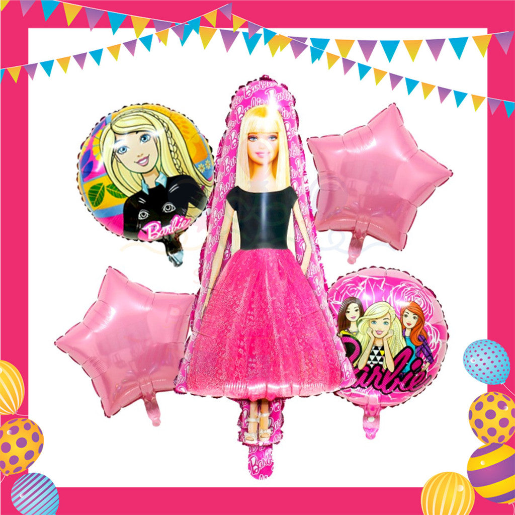ParteeTime Kids Birthday Party Celebration Decoration Set Barbie 4 in 1 Hiasan Majlis Sambutan Hari Jadi Kanak-Kanak