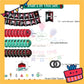 ParteeTime Kids Birthday Party Celebration Decoration Set Squid Game 4 in 1 Banner Balloon Cake Cupcake Topper