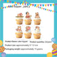 ParteeTime Kids Capybara Theme Decoration Birthday Party Supplies Banners Backdrop Sambutan Hari Jadi Hiasan Kanak-Kanak