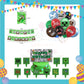 ParteeTime Kids Birthday Party Celebration Decoration Set Minecraft Steve 4 in 1 Majlis Sambutan Hari Jadi Kanak-Kanak